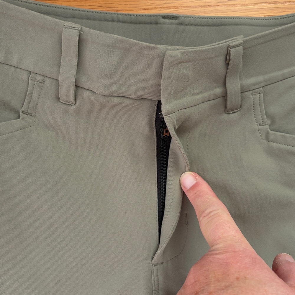 Public Rec Pants Womens 26x28 Sage/Khaki All Day Crop Straight Leg View 3